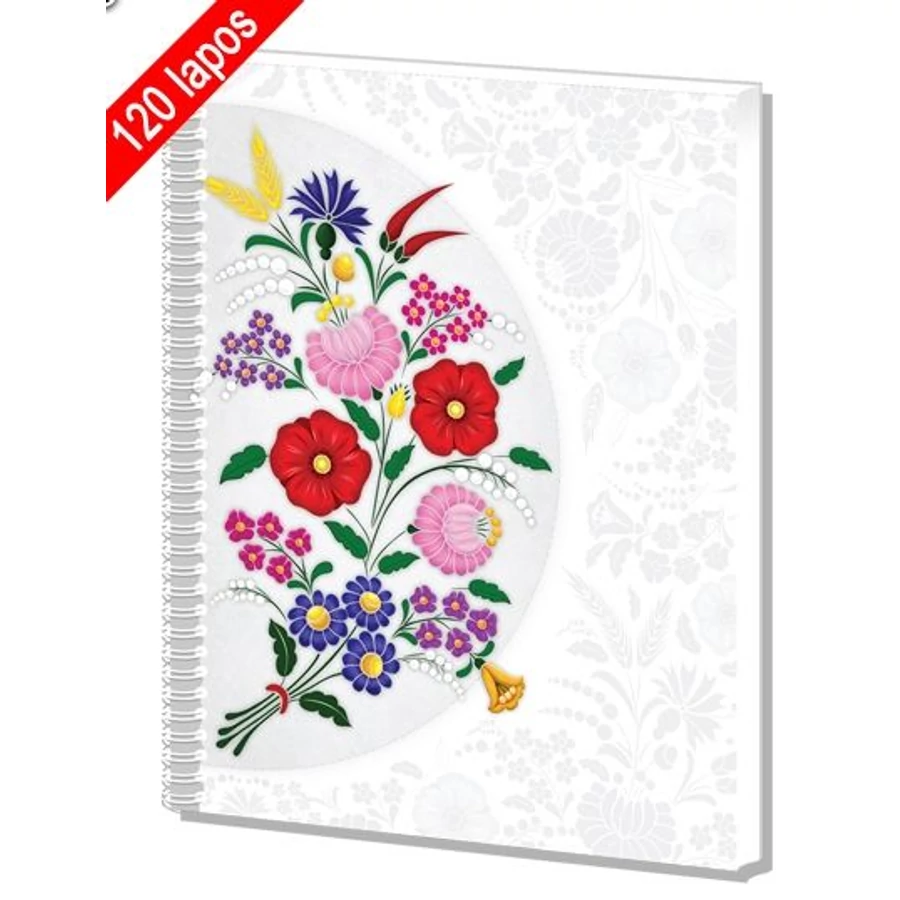 *38204 FÜZET spirál A4 CONCARD 120l kemény fedeles kockás, vonalas,