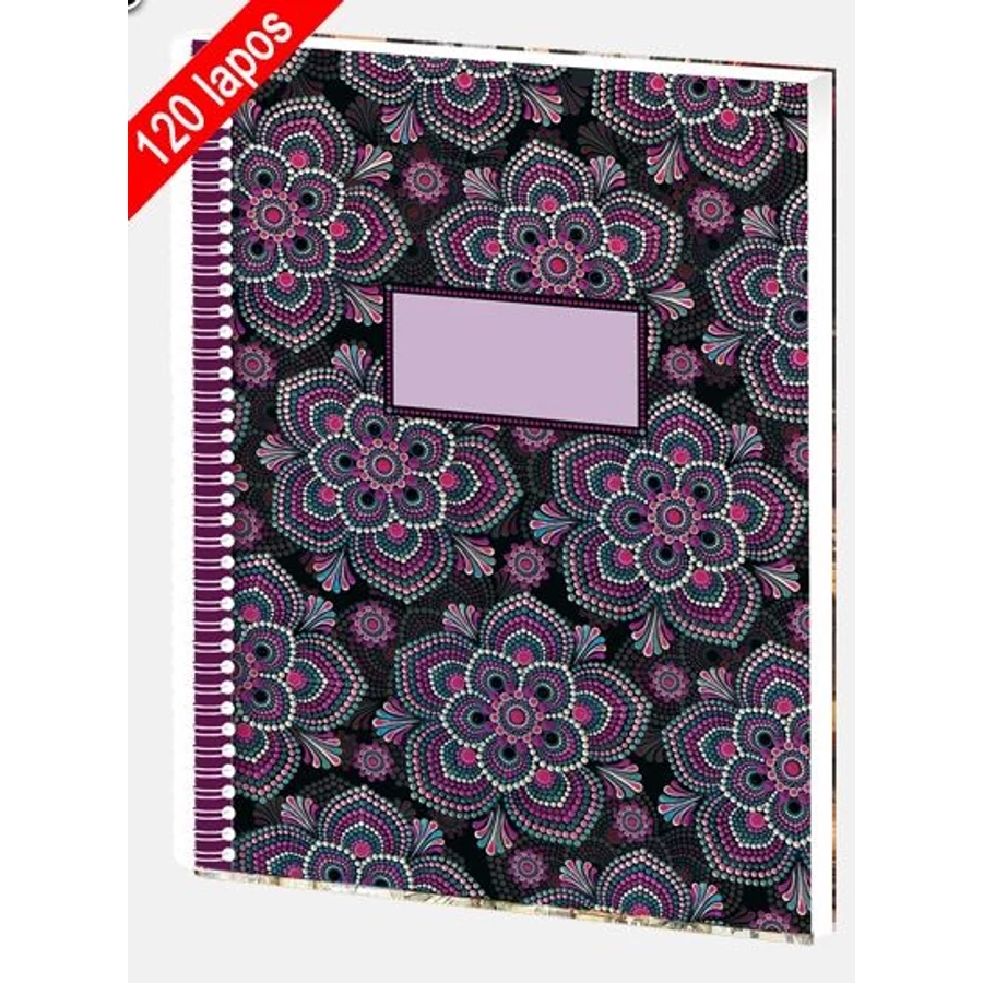 *38204 FÜZET spirál A4 CONCARD 120l kemény fedeles kockás, vonalas,