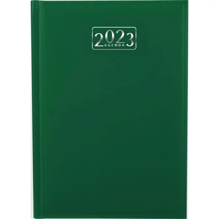 *38664 HATÁRIDŐNAPLÓ 2023 A5 napi VICTORIA tervező sötétzöld