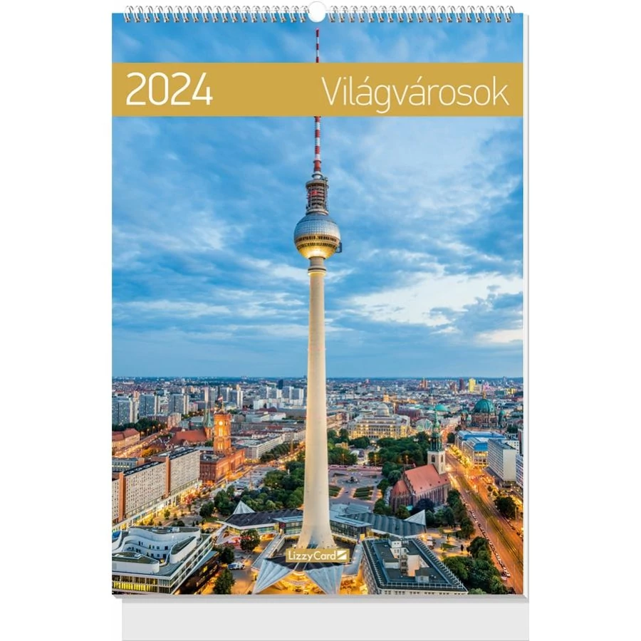 *38846 FALINAPTÁR 2025 Világvárosok  LIZZY B4 spirálozott 23.5*33