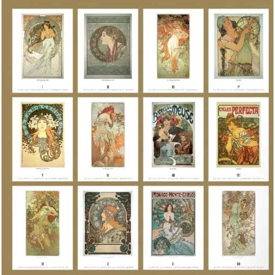 *38863 FALINAPTÁR 2024 Alphonse Mucha 6094-AM