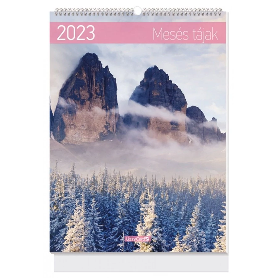 *38870 FALINAPTÁR 2023 táj Mesés tájak LIZZY B3 spirálozott 33*48cm