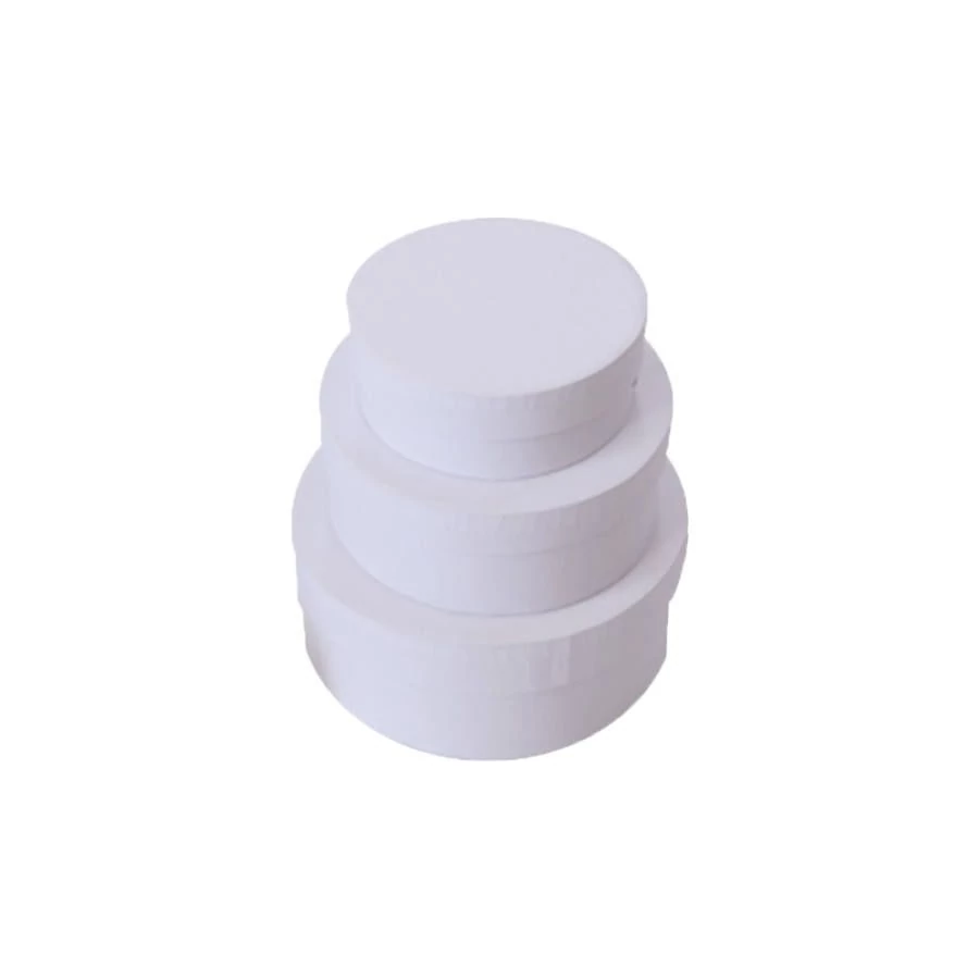 *40033 DOBOZ papir kör alakú fehér 10*4cm 3/2