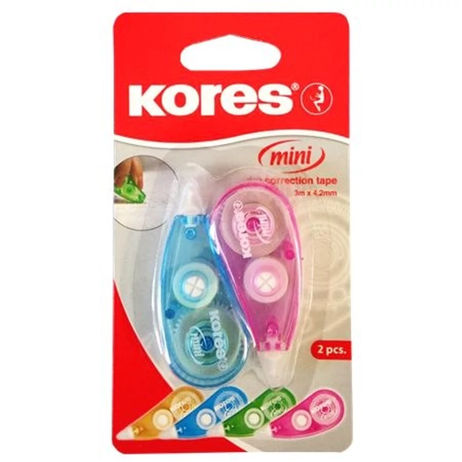 *40140 HIBAJAVÍTÓ roller KORES "Mini" 5mm*5m vegyes szín 2db/bliszt.