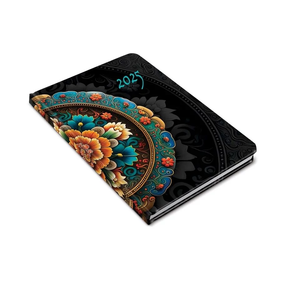 *41407 ZSEBNAPTÁR 2025 heti álló B6 Realsystem-5411 Fiestina gumis