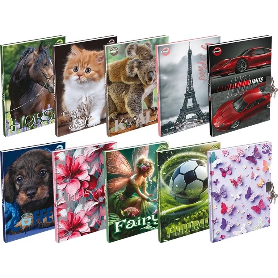 *42438 EMLÉKKÖNYV A5 T-Creativ lakatos keményfedelű