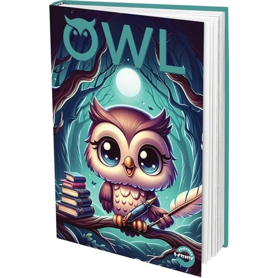 *42439 NAPLÓ A5 T-CREA mintás 48 lapos vonalas keménytáblás