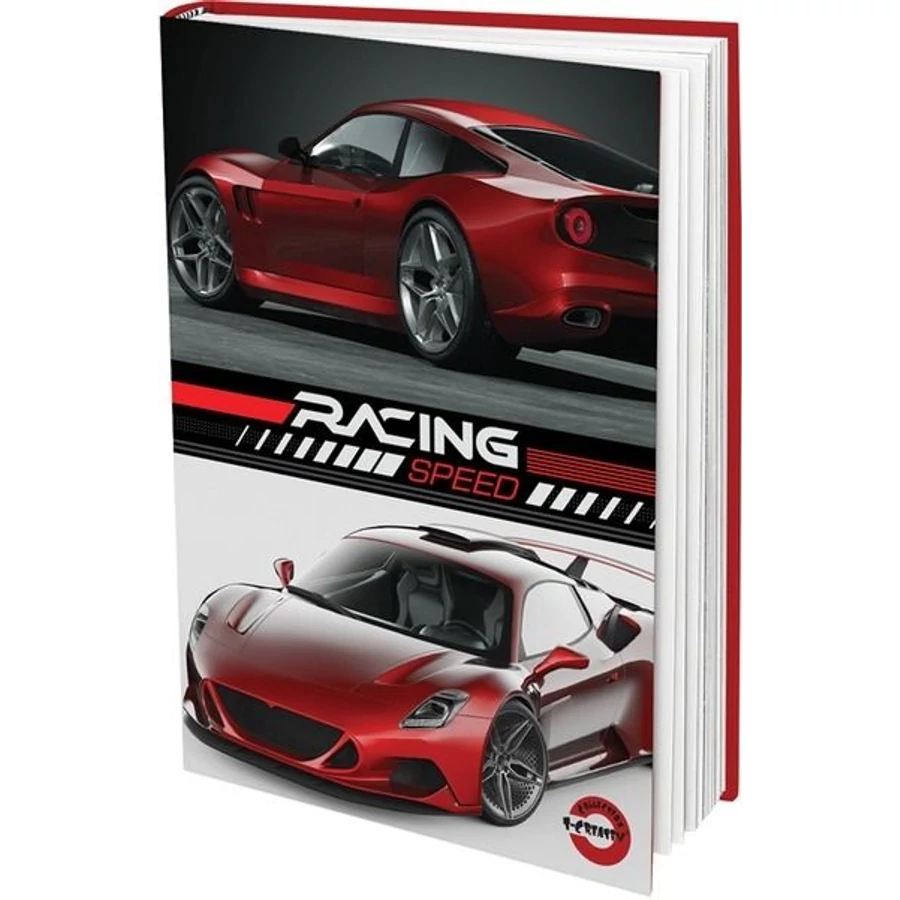 *42439 NAPLÓ A5 T-CREA mintás 48 lapos vonalas keménytáblás