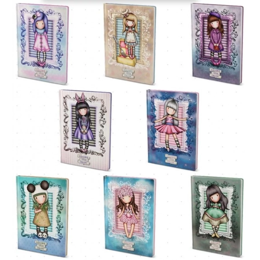 BEÍRÓFÜZET A4 Santoro Gorjuss 96l  # kemény borító