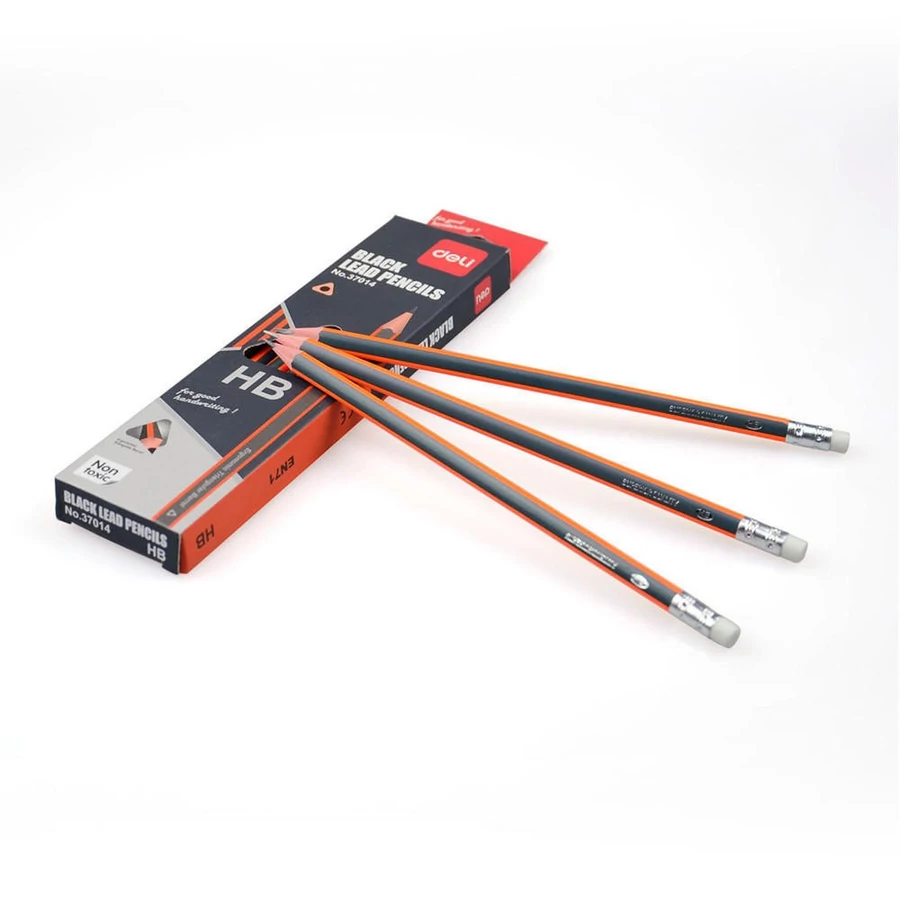 *43546 GRAFIT Deli-37014 Delta Office HB radíros háromszögű narancs csíkos