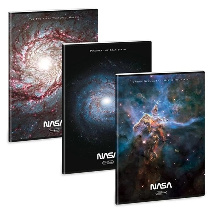 *43614 FÜZET A4 ARS UNA kockás extra kapcsos 87-40 NASA