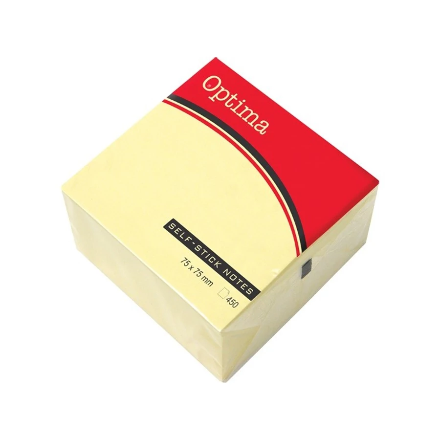 *43819 NOTES ÖNTAPADÓS 75*75mm Optima 450lap sárga