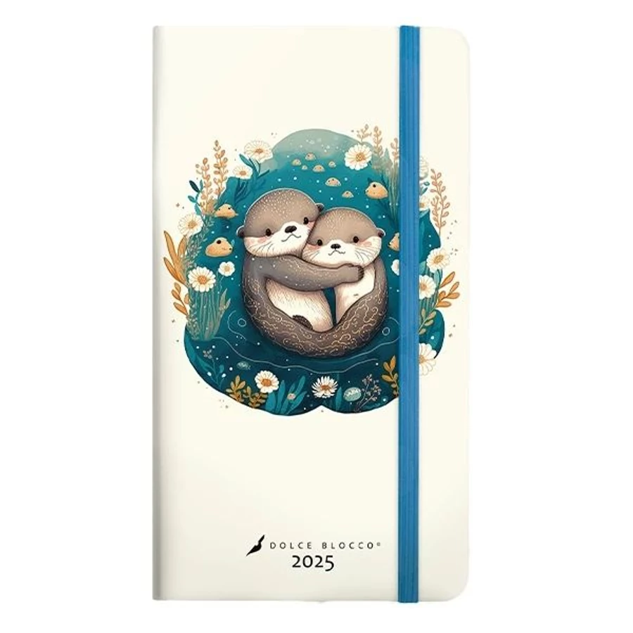 *44167 ZSEBNAPTÁR 2025 heti fekvő  SECRET Pocket Planner Lizzy Dolce Blocco gumis,kerekitett