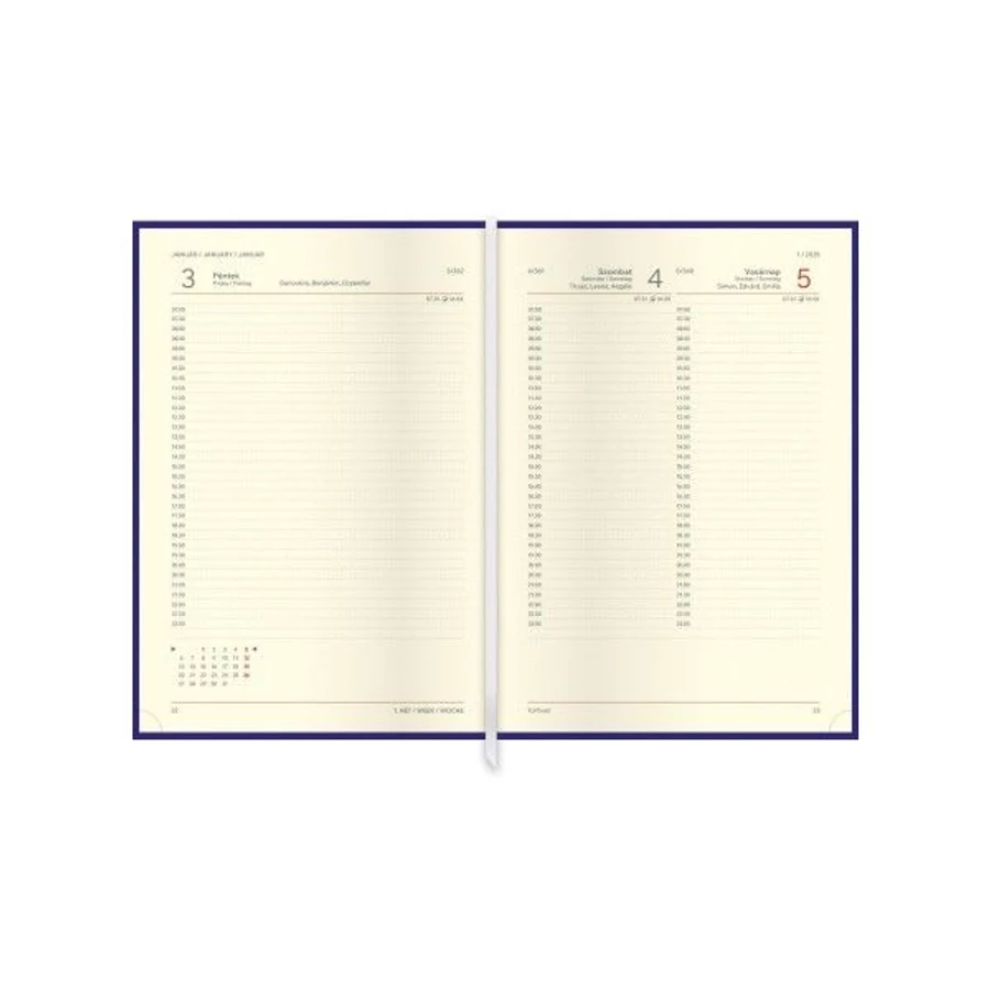 *44398 HATÁRIDŐNAPLÓ 2025 A5 napi TOPTIMER