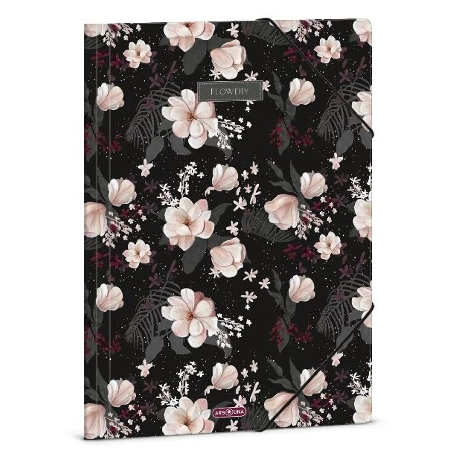 GUMIS DOSSZIÉ A4 ARS UNA Flowery/Blossom (Flowery black, 50213740)
