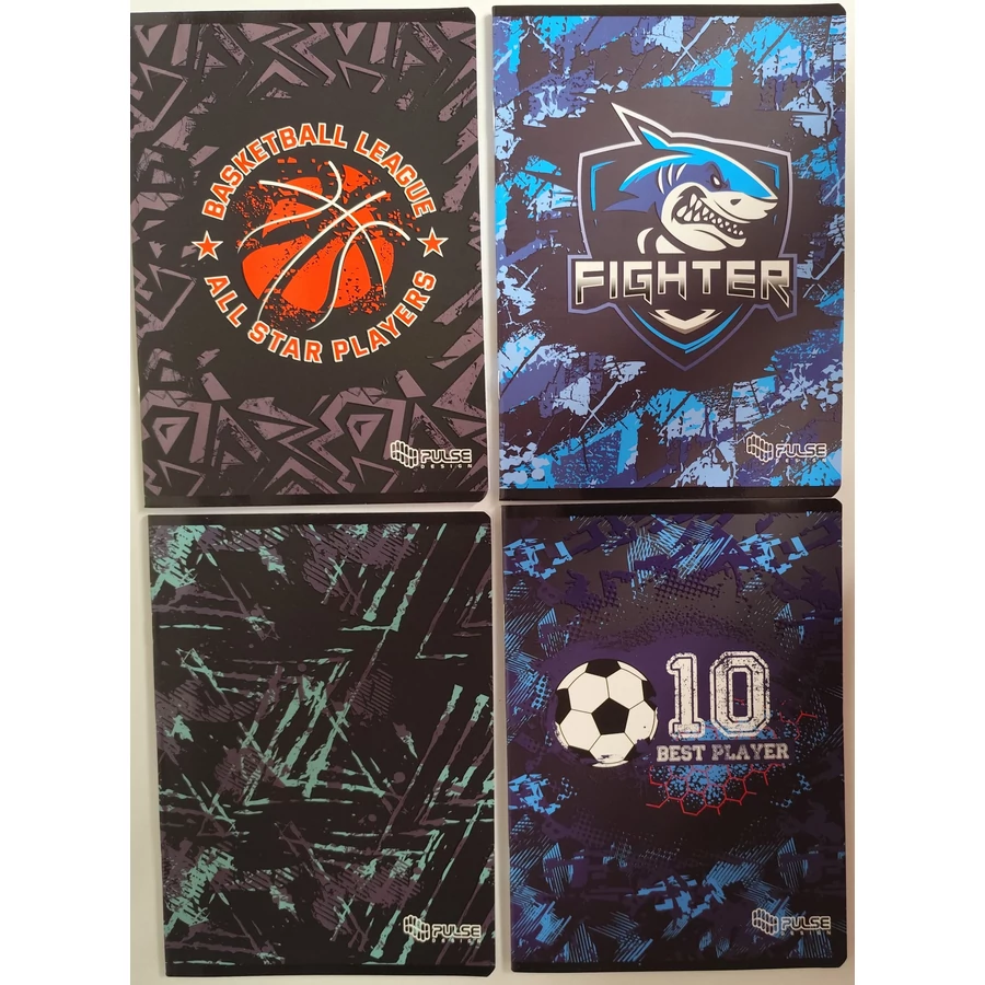 *45369 FÜZET A5 PULSE kockás  52lap  Boys/Girls