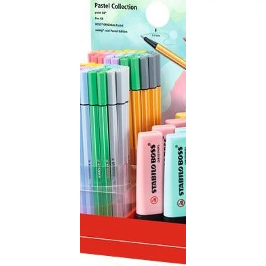 *45385 ROSTIRON 1mm Stabilo Point 68 alap és pasztell vegyes szinek 1mm