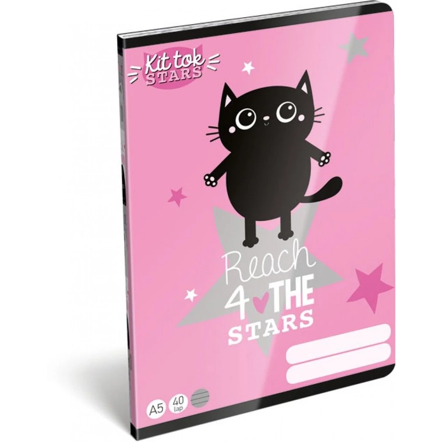 *45858 FÜZET A5 LIZZY vonalas 21-40 KitTok Stars