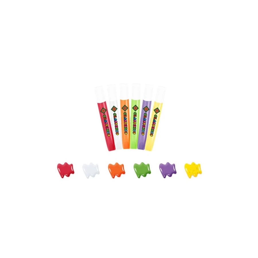 *46271 ÜVEGMATRICA festék AMOS 6*10,5ml+6db Robotok fényv.forma*