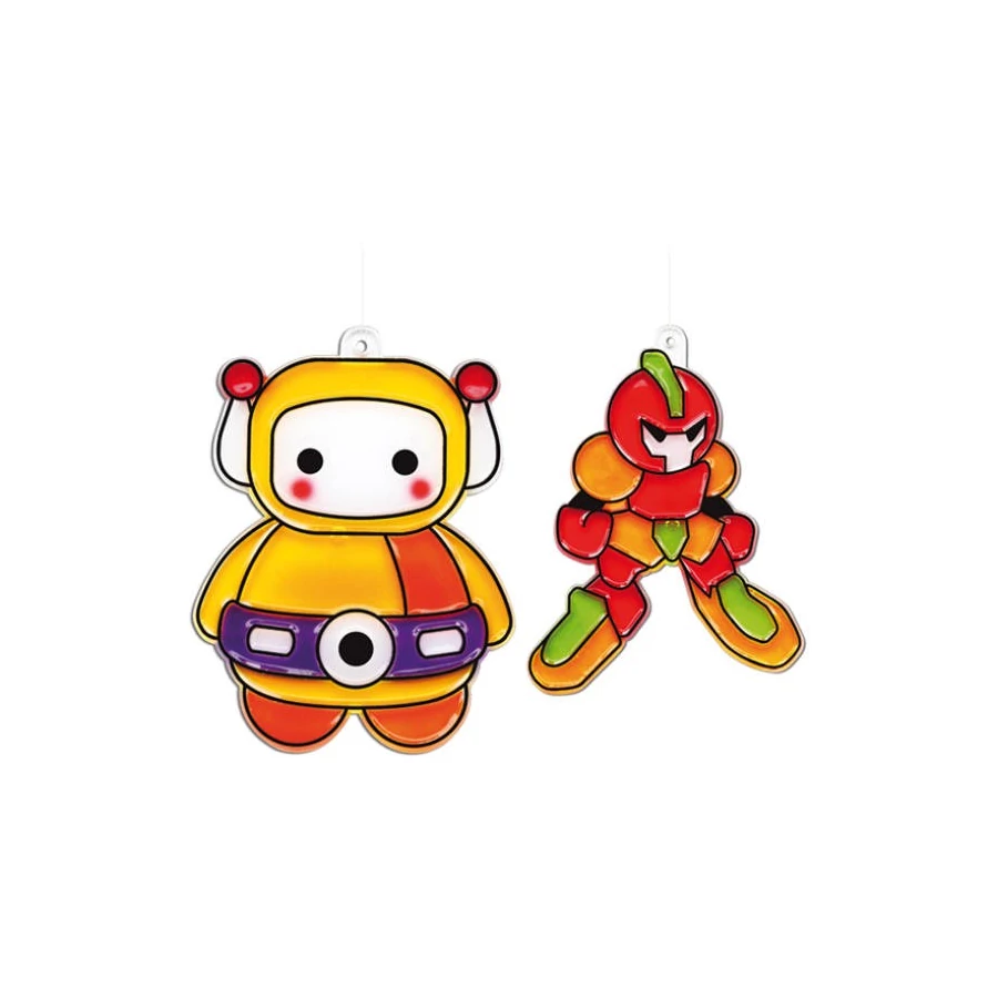 *46271 ÜVEGMATRICA festék AMOS 6*10,5ml+6db Robotok fényv.forma*