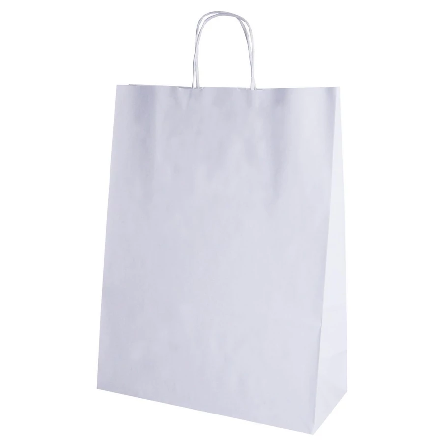 *46304 DISZTASAK sodrottfüles PAPÍRTÁSKA 32*41*12cm fehér