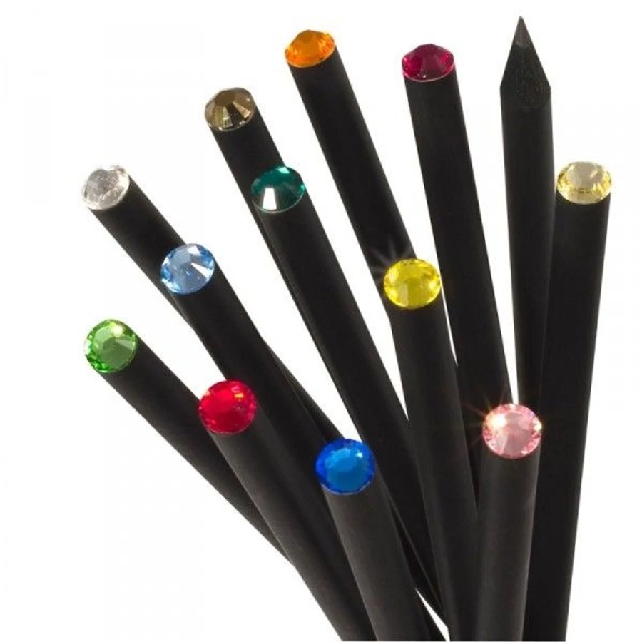 *46373 GRAFIT BRUNNEN Brillant Style kerek fekete fa, strasszkővel 1027328