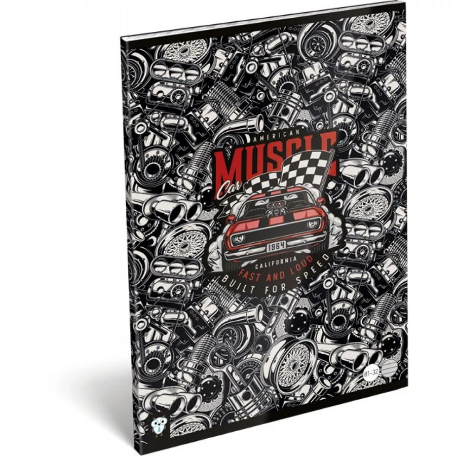 *47303 FÜZET A4 LIZZY vonalas Kis bagoly vegyes minta