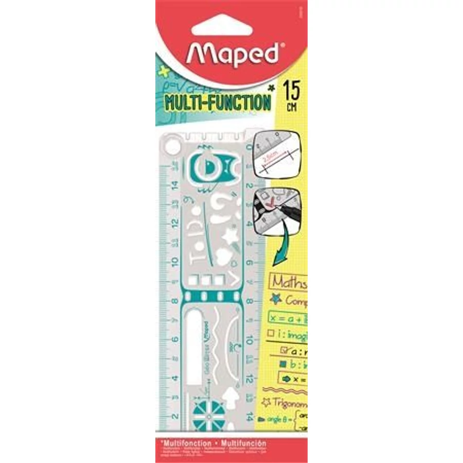 *47325 VONALZÓ egyenes 15cm MAPED GeoNotes müa.*