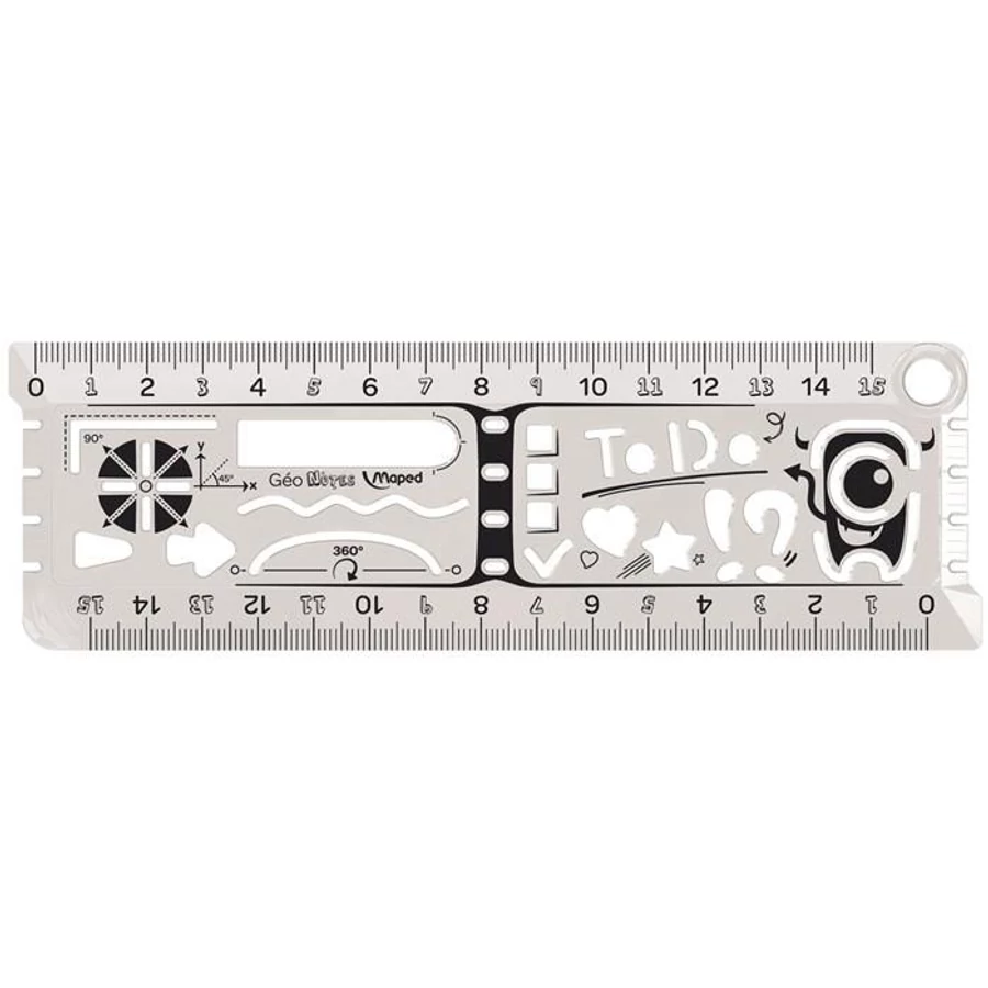 *47325 VONALZÓ egyenes 15cm MAPED GeoNotes müa.*