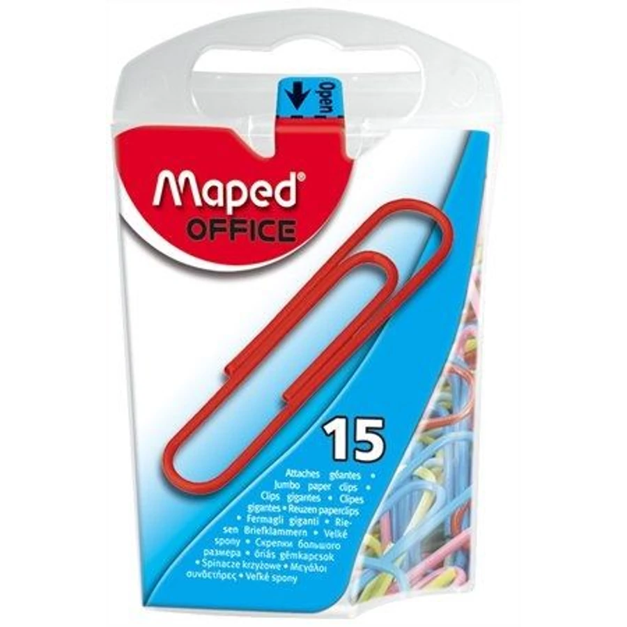 *47341 GÉMKAPOCS 50mm színes MAPED 15db