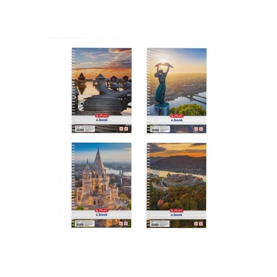*47567 FÜZET spirál A5 HERLITZ vonalas  80l City