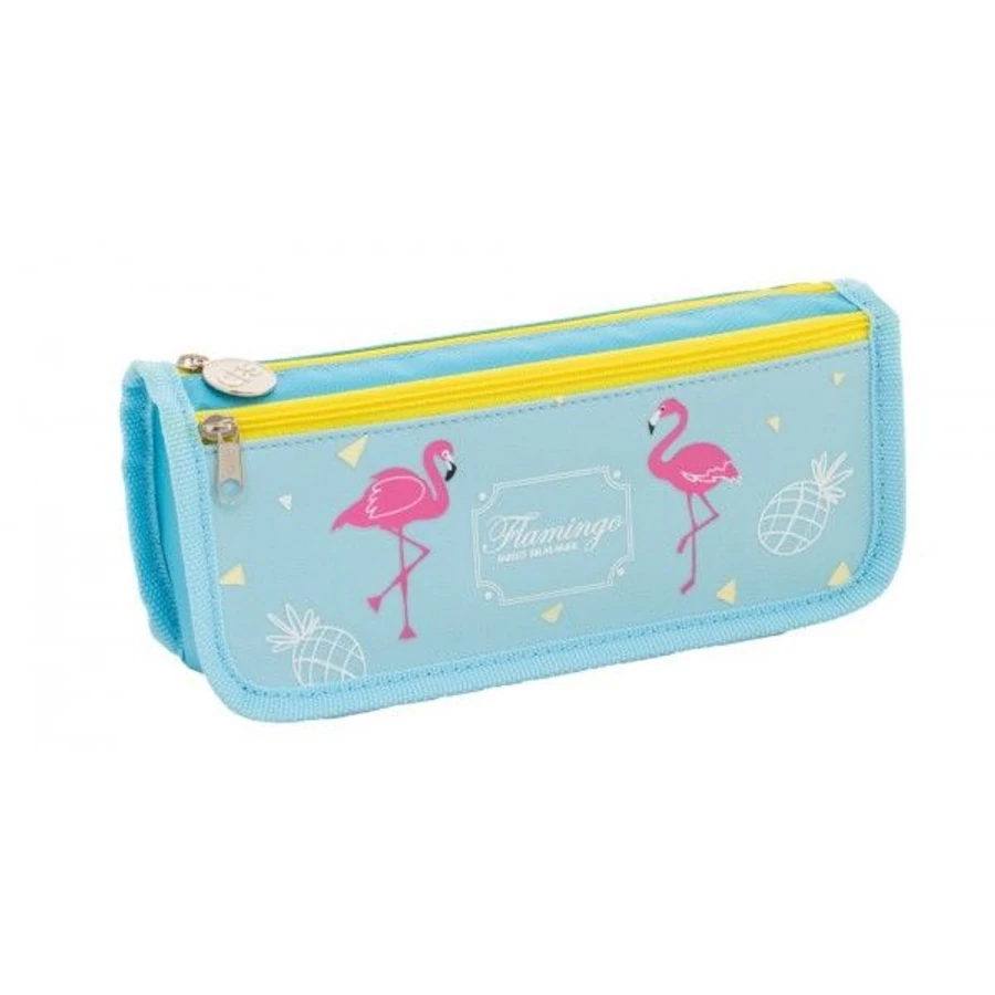 *47875 TOLLTARTÓ neszeszer CFS flamingó  kék, rózsaszín CF86683