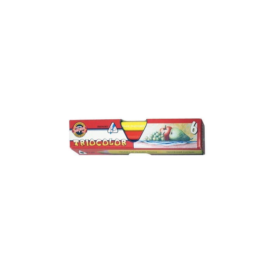 *48132 SZÍNES CERUZA  6 vastag Tricolor KOH-3151 háromszögletű,