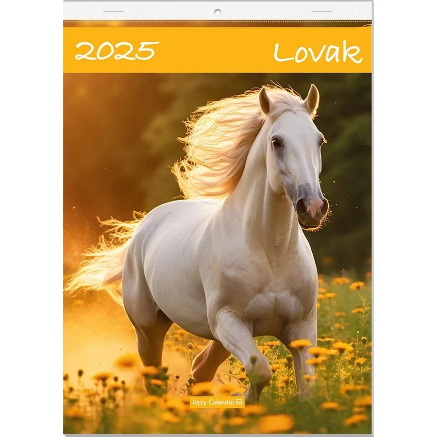 *48287 FALINAPTÁR 2025 Lovak LIZZY A4 tűzött