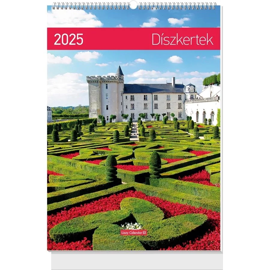*48289 FALINAPTÁR 2025 kert Díszkertek B4 spirálozott Lizzy 23.5*33cm