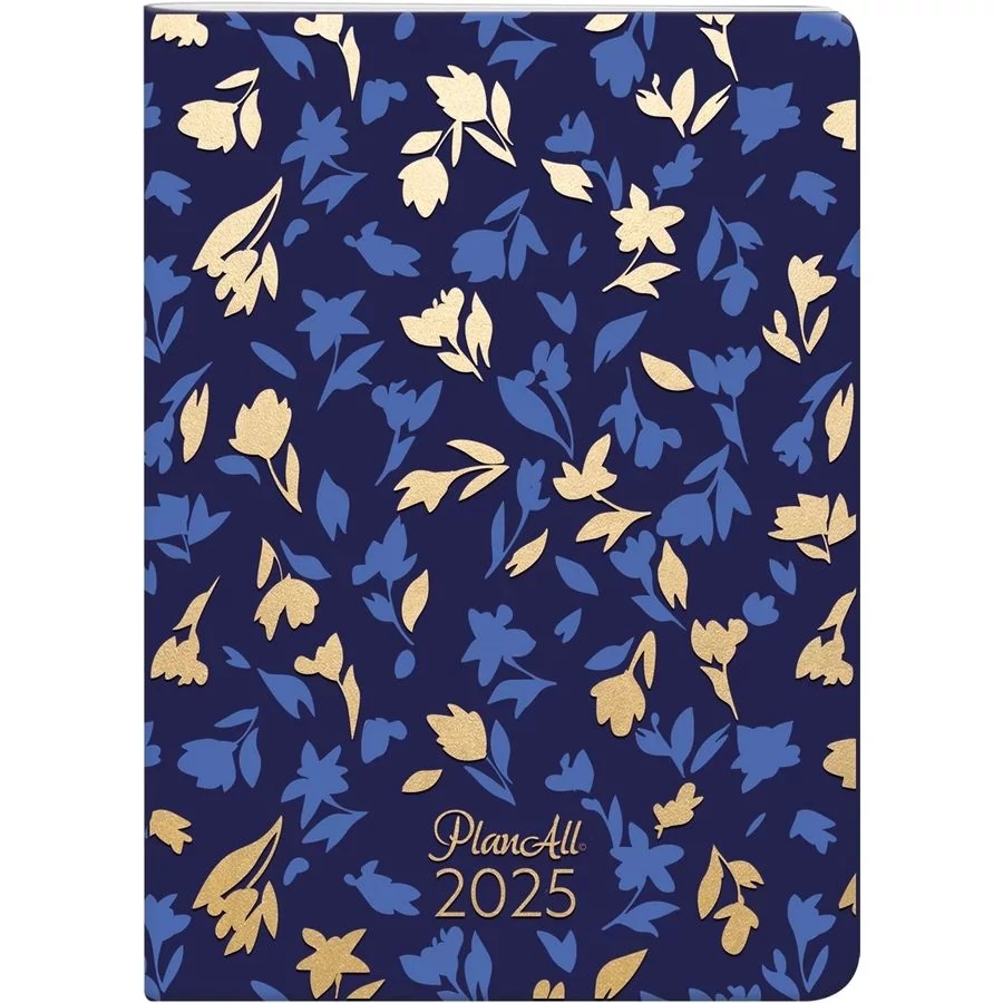*48332 ZSEBNAPTÁR 2025 heti B6 tűzött álló Lizzy aranyozott PlanAll Compact
