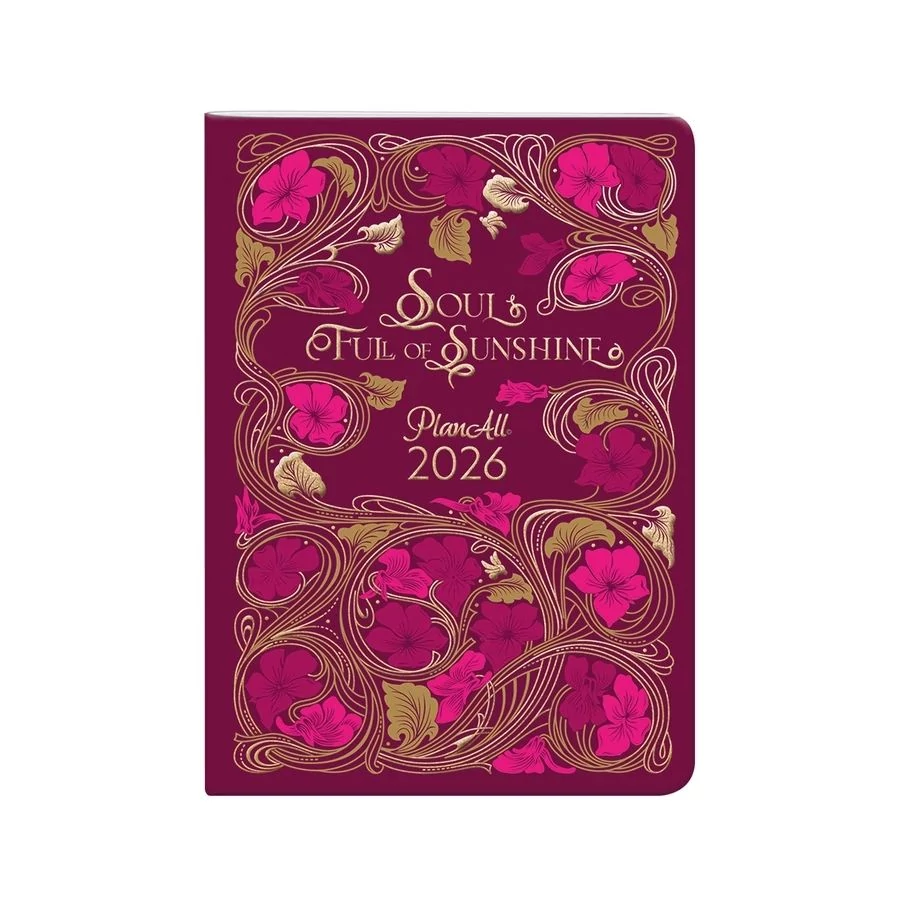 *48332 ZSEBNAPTÁR 2026 heti B6 tűzött álló Lizzy aranyozott PlanAll Compact