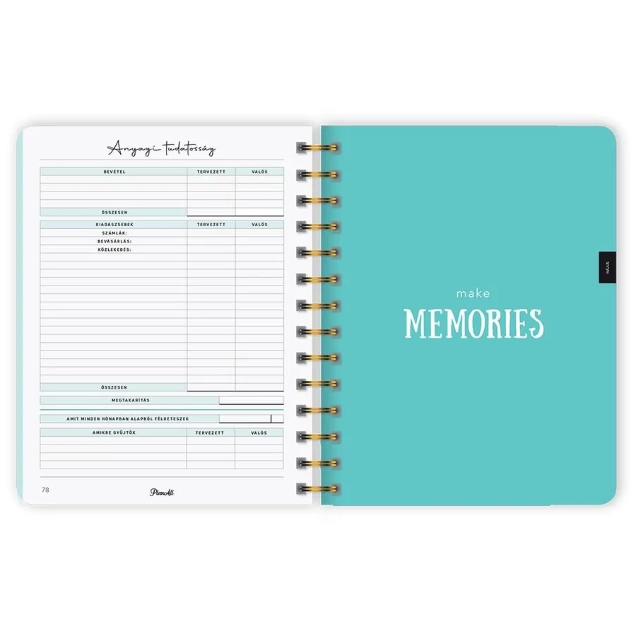 *48396 HATÁRIDŐNAPLÓ LIZZY 2026 PlanAll 6.0 B5 classic spirálos heti tervező