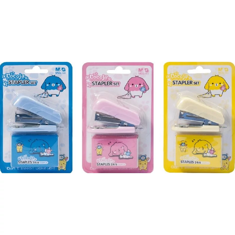 *49204 TŰZŐGÉP 24/6 M&amp;G Colors 12lap ABSN2639+ajándék tűzőkapoccsal