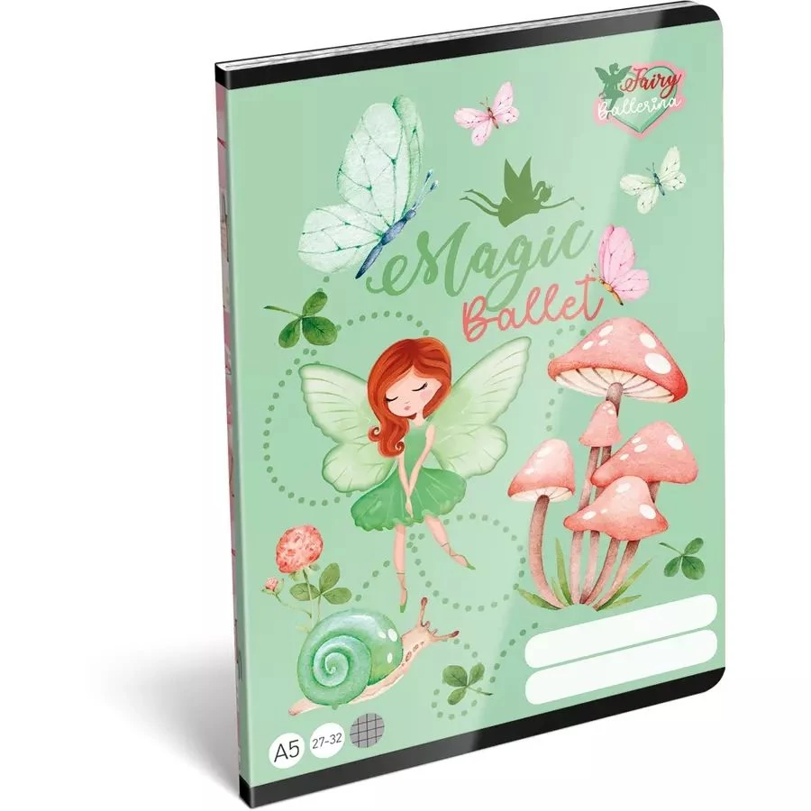 FÜZET A5 LIZZY kockás 27-32 Fairy Ballerina Dance