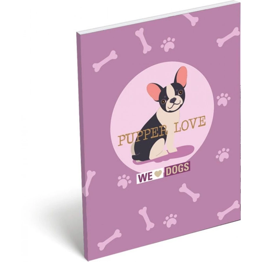*49810 NOTESZ A7 papirfedelü LIZZY We Love Dogs Pups