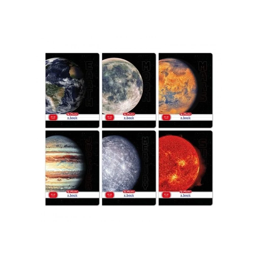 *50323 FÜZET A4 HERLITZ vonalas 81-32 Galactic