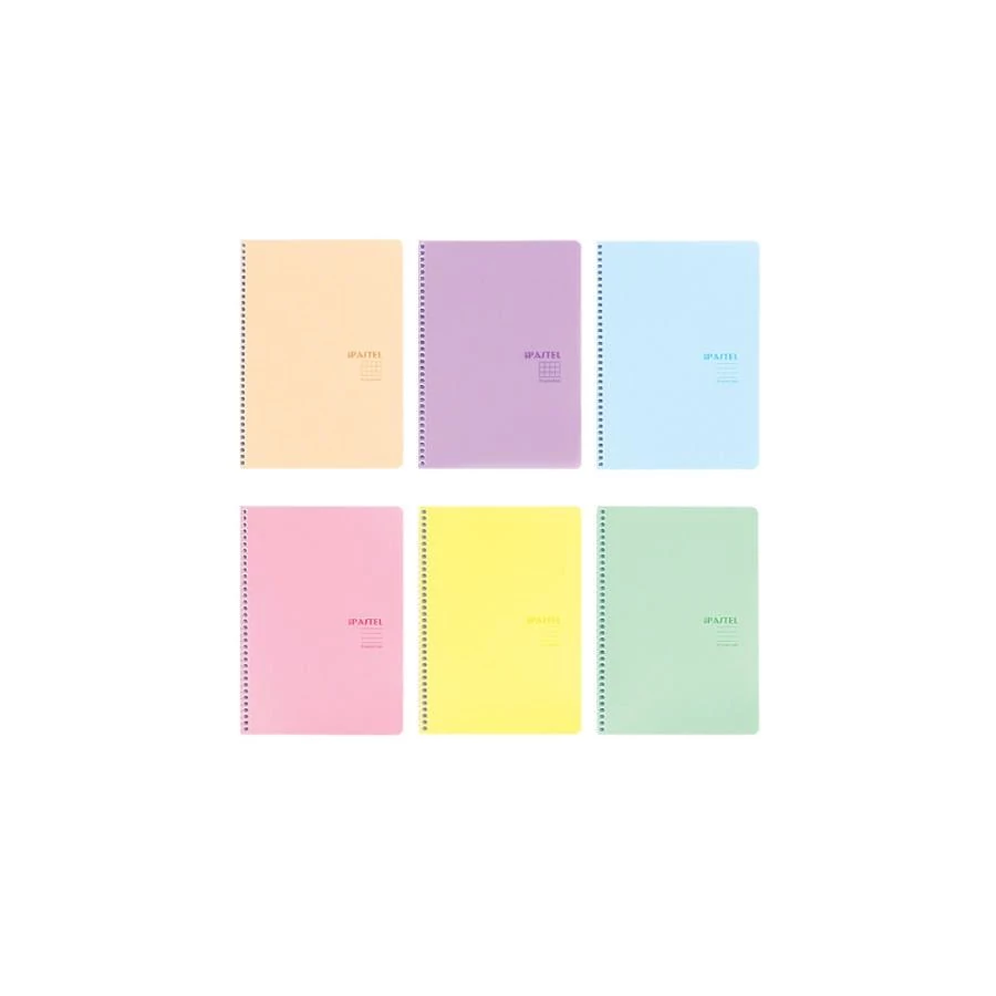 *50444 FÜZET spirál A4 Keskin Color kockás Pastel Notes 80l PP borító