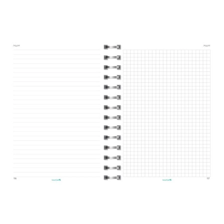 *50714 HATÁRIDŐNAPLÓ 2023 B6 heti Lizzy Xlook spirálozott gumis