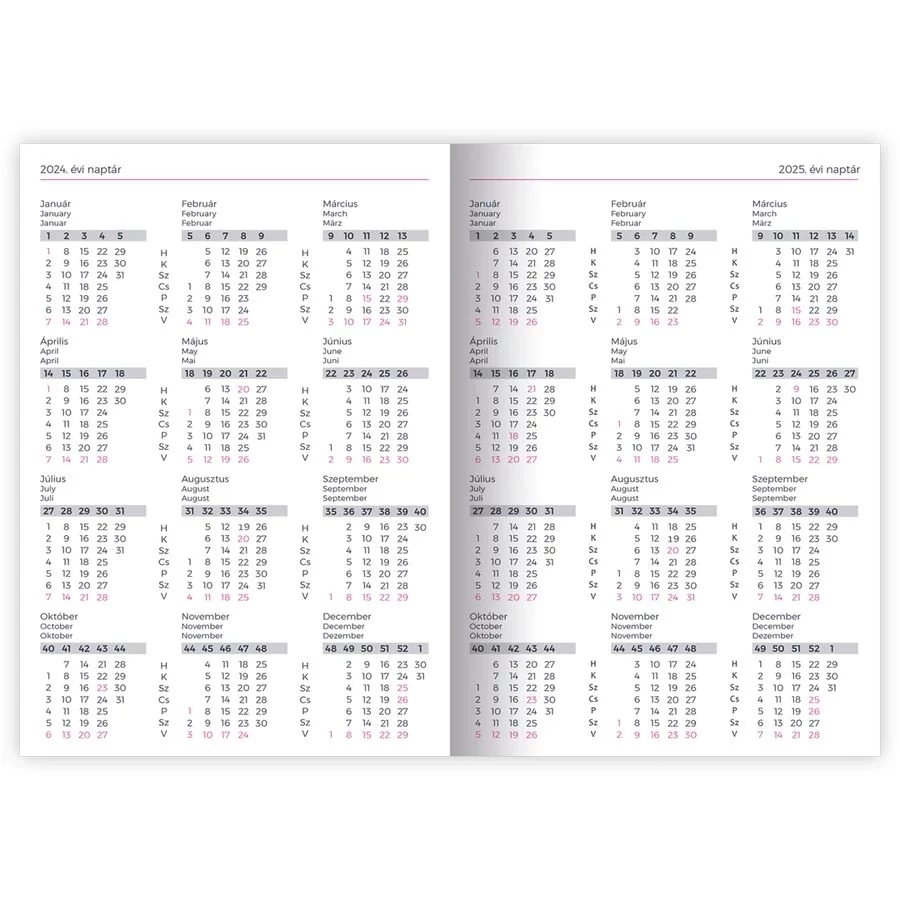 50715 HATÁRIDŐNAPLÓ 2026 B6 heti Lizzy