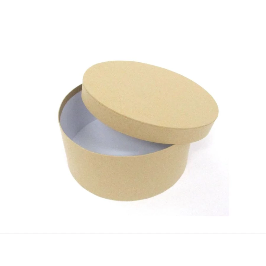 *50858 DOBOZ papír kör alakú natúr CRE-A 20,5*8cm   5/1