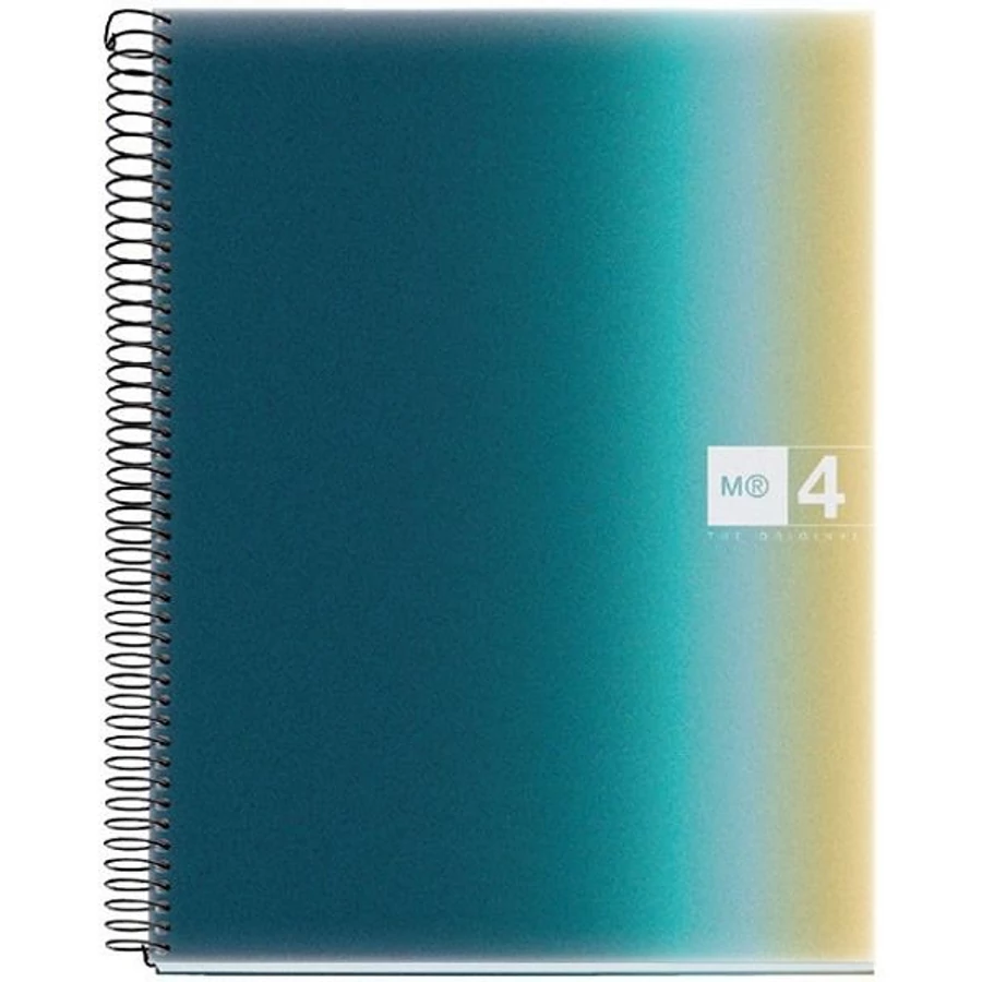 FÜZET spirál A4 MQ Aurora PP  4reg. = 4*30lap  42.. (Iceland   4261, A15294A181)