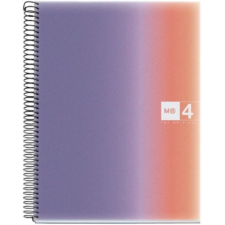 FÜZET spirál A4 MQ Aurora PP 4reg. # 4*30lap   42.. (Provence  4083, A15294A987)