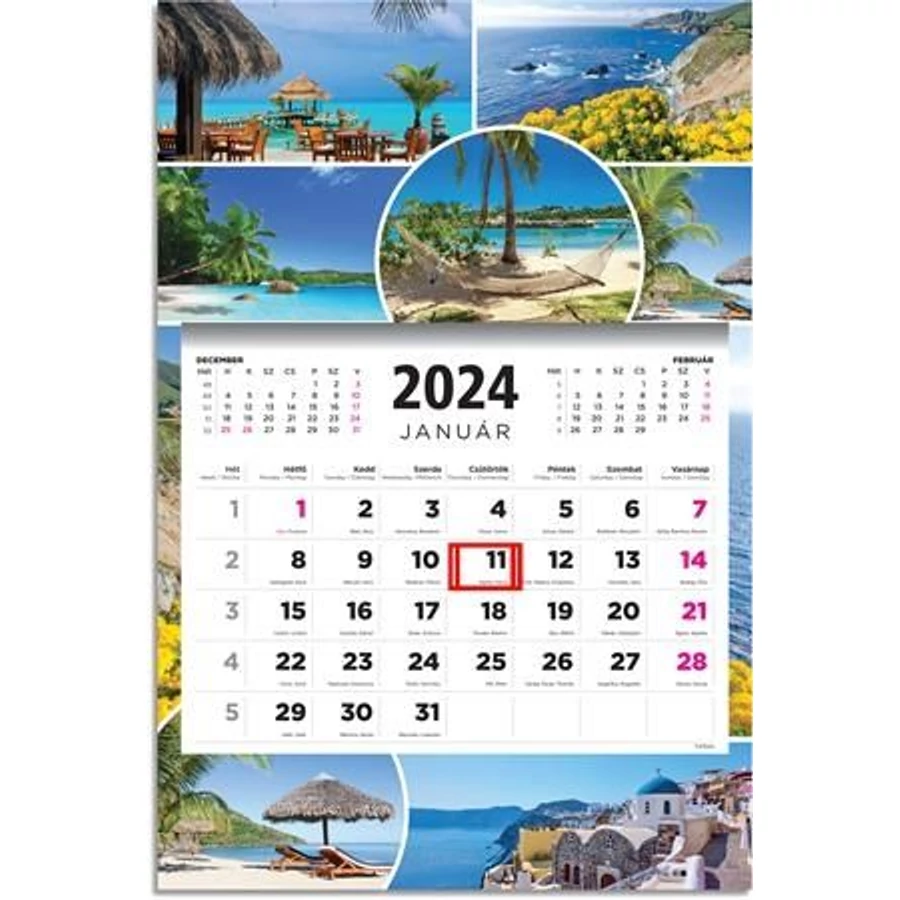 FALINAPTÁR SPEDITÖR 2024 1 tömbös 3 havi képes T081. 31,5*47 (évszakok, 282930101)