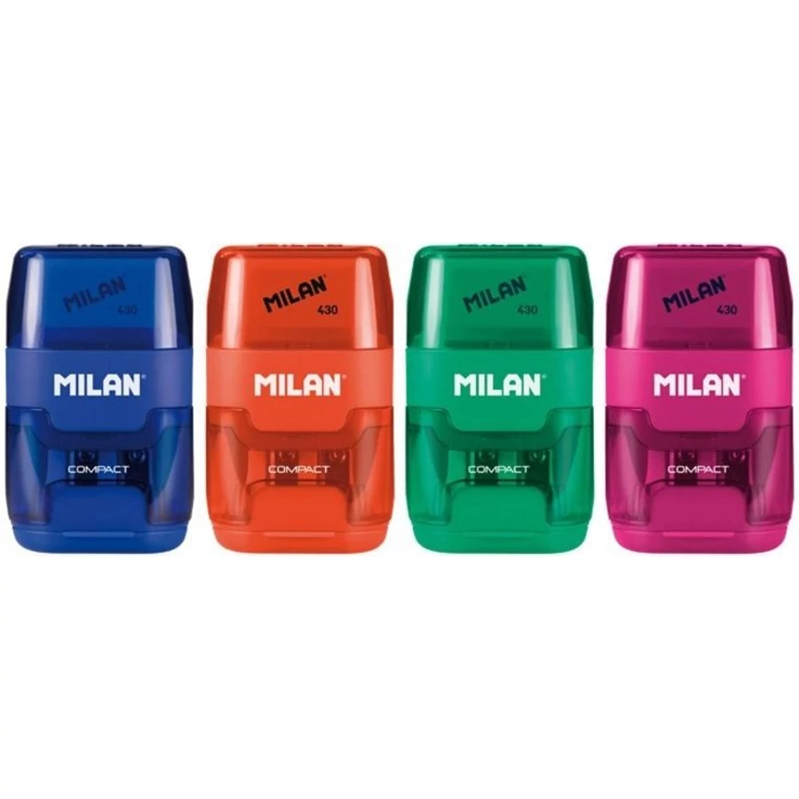 *51643 HEGYEZŐ+radír MILAN 2-es tartályos Compact  4703116